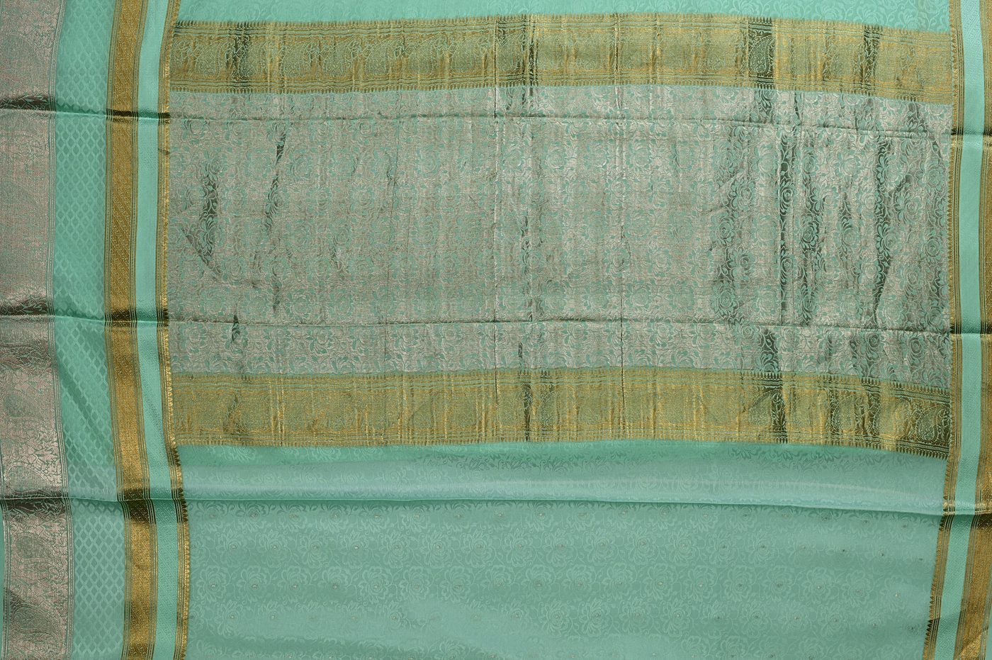 Soft Silk № 06. lower zari density and a softer twist for an everyday silk that drapes easy. Photographed at Trisha Silks Jubilee Hills.
