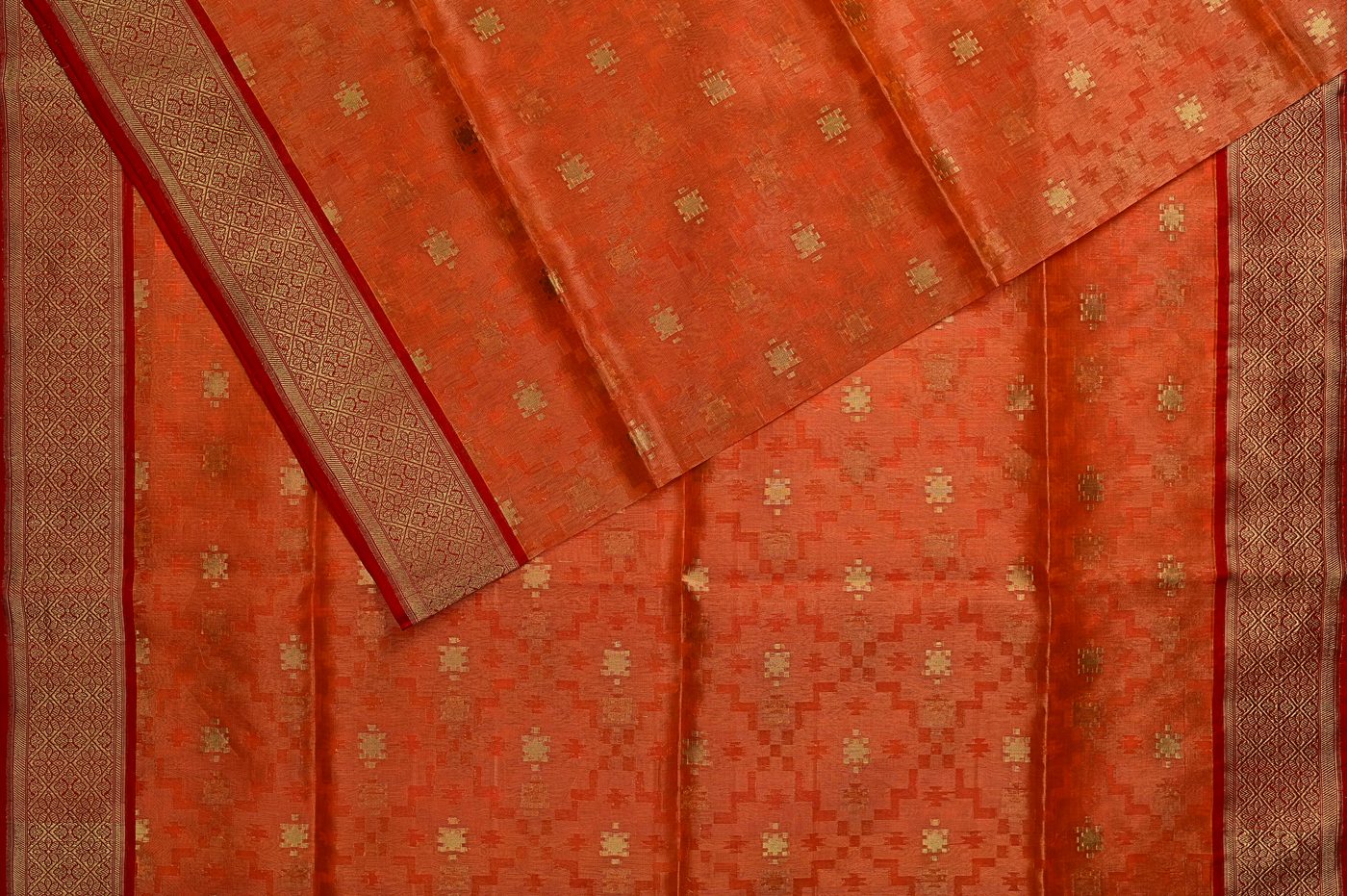 Soft Silk № 05. lower zari density and a softer twist for an everyday silk that drapes easy. Photographed at Trisha Silks Jubilee Hills.