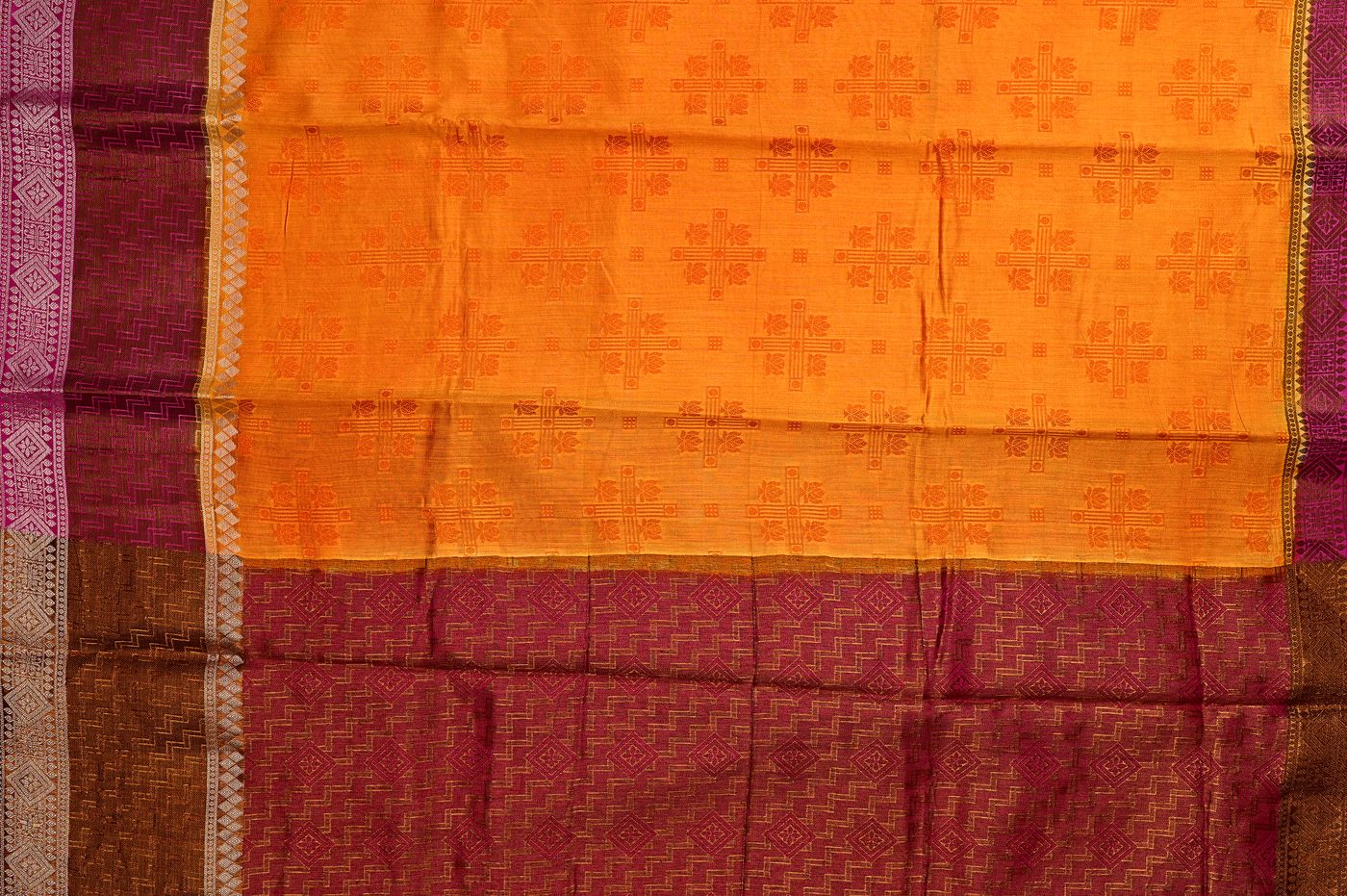 Soft Silk № 03. lower zari density and a softer twist for an everyday silk that drapes easy. Photographed at Trisha Silks Jubilee Hills.