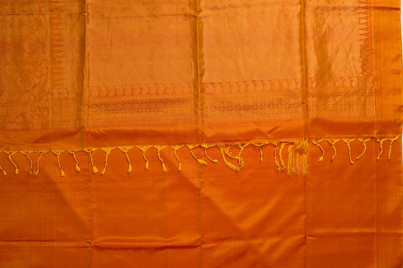 Soft Silk № 01. lower zari density and a softer twist for an everyday silk that drapes easy. Photographed at Trisha Silks Jubilee Hills.