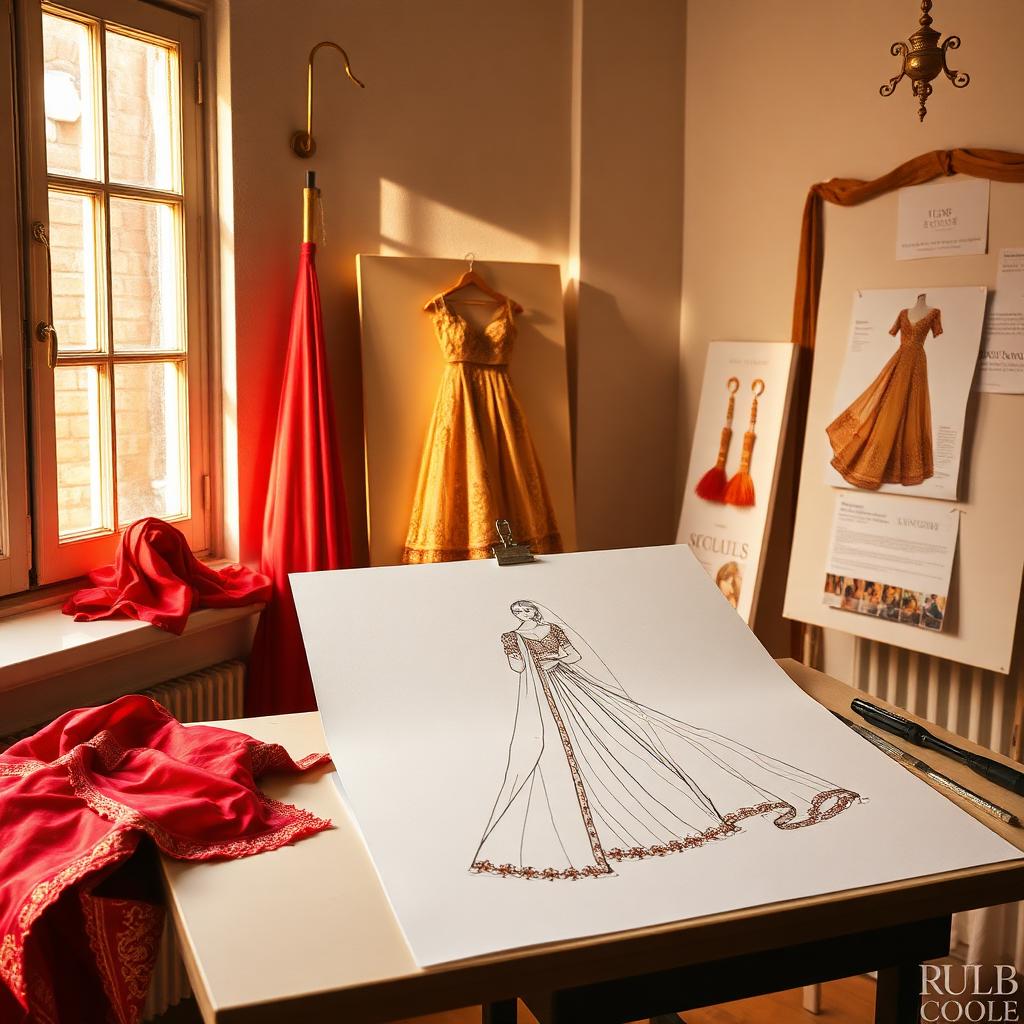 Couture Sketch and Sample