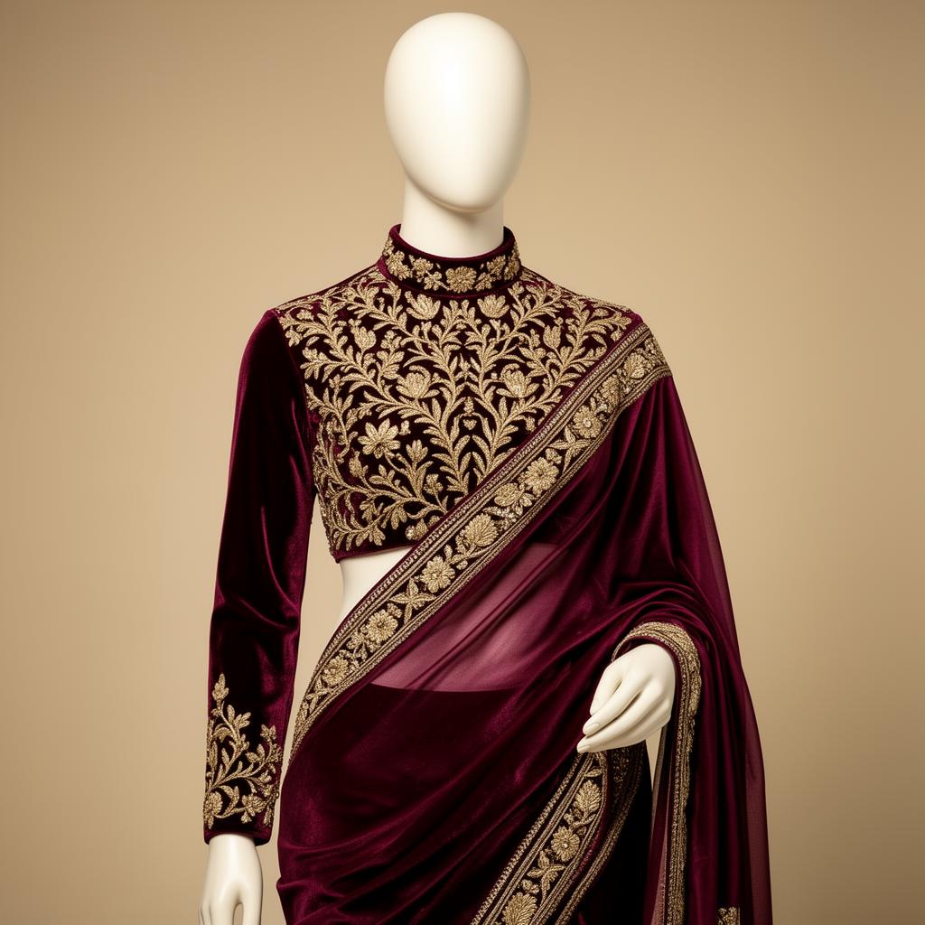 Bridal Velvet Zardozi